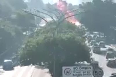 Watch: Tragic moment small plane crashes into bus in São Paulo