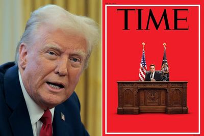 Trump turns on Time magazine after new cover shows Musk sitting behind his Resolute desk