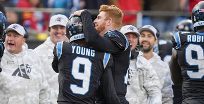 Panthers QB Bryce Young defends Andy Dalton with incredible comedic timing