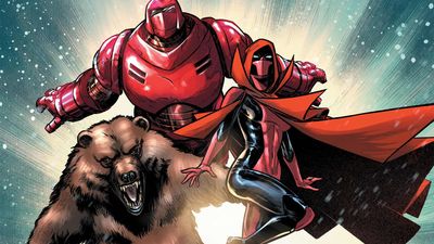 Tony Stark teams up with Red Guardian and the Winter Guard to take on Doctor Doom in Iron Man #6