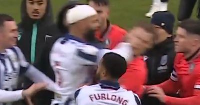 Watch as ex-Rangers defender Bartley sent off after full-time over major rammy