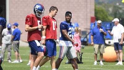 How Eli Manning Pranked Rookie Saquon Barkley by Shoving Grass in His Mouth