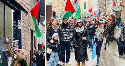 'BBC, you can't hide': Palestine rally marches to BBC Scotland offices