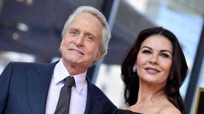 Michael Douglas and Catherine Zeta-Jones use this personal storage idea to turn their kitchen into a gallery-like space – it's artistic yet practical