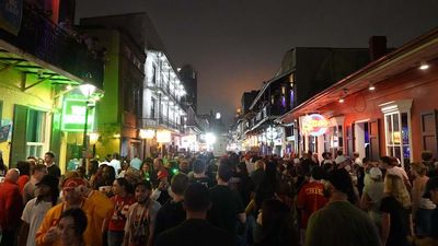 Overhead Shot of Bourbon Street Ahead of Super Bowl LIX Is Absolutely Wild