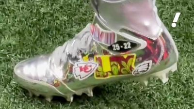 Chiefs DE Charles Omenihu Sports Awesome Cleats Full of Team's Super Bowl Wins