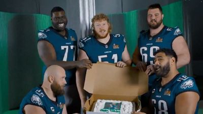 Eagles’ O-Line Sings ‘Happy Birthday’ to Saquon Barkley Ahead of Super Bowl LIX