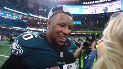 Eagles' Saquon Barkley Used the Perfect Song Lyrics to Celebrate His Super Bowl Win