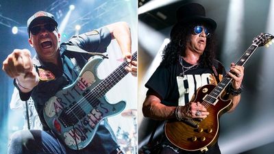 “Sounds just like Slash, doesn't it?”: Slash joins forces with Tom Morello for a three-song cameo at LA Wildfire Relief shows – taking on MC5 and an AC/DC classic