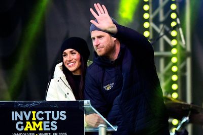 Prince Harry and Meghan joke with Michael Buble at Invictus Games welcome party