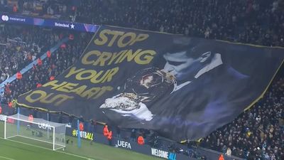 Manchester City Fans Target Real Madrid With Ballon d'Or Banner for Champions League Match