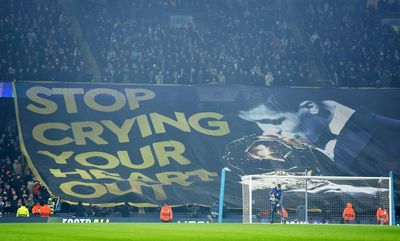 Manchester City fans taunt Vinicius Jr with Rodri Ballon d’Or banner during Real Madrid clash