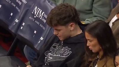 Eagles Super Bowl Heroes Cooper DeJean, Zack Baun Attend 76ers-Raptors Game