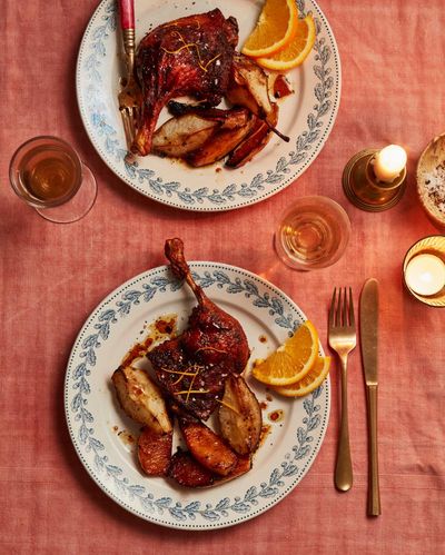 Spiced duck legs and Greek potato hash: Honey & Co’s recipes for Valentine’s Day