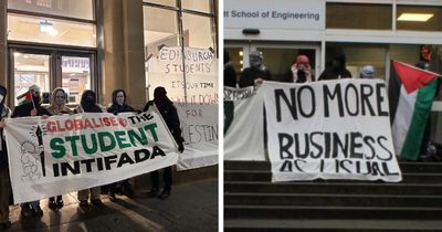 Protesters blockade Glasgow and Edinburgh universities over 'links to Gaza genocide'