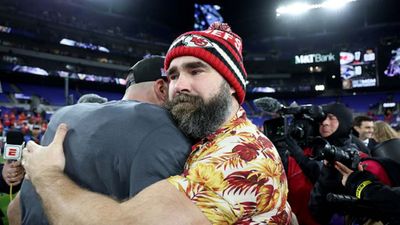 Jason Kelce Choked Up Talking About His Love for Eagles, Travis Kelce After Super Bowl