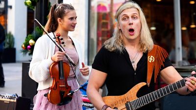 "Do you know Led Zeppelin's Whole Lotta Love?": Over in Santa Monica, a Lithuanian guitarist and a Ukrainian violinist are busking their way to YouTube fame and fortune