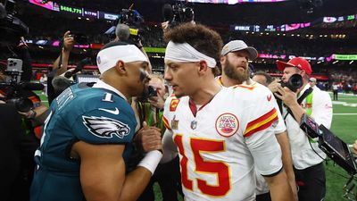 Mics Caught Patrick Mahomes’s Three-Word Message to Jalen Hurts After Super Bowl LIX