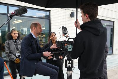 William takes up role behind the camera on film academy visit