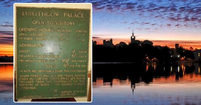 Historic Linlithgow Palace sign for sale on eBay for £5000