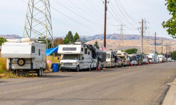 ‘Poverty is not a crime’: outrage after California city passes law targeting homeless encampments