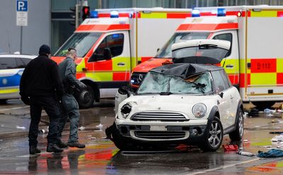 German terror police probe Munich car attack that injured 30 people as Mini Cooper drove into crowd