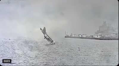 Up-Close Video Shows Moment U.S Navy Fighter Jet Crashes In San Diego Bay