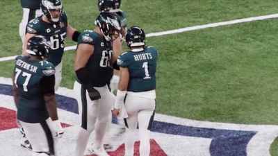 Mics Caught Eagles Offensive Line Hyping Up Jalen Hurts After 46-Yard Touchdown Pass