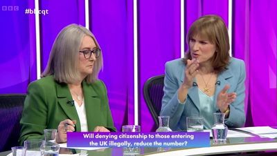 BBC Question Time host Fiona Bruce and Labour minister Jacqui Smith in heated clash over migrant crackdown