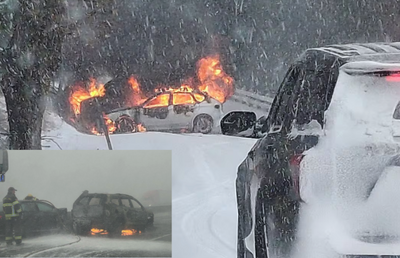 Pictures Show Wreckage Following a More Than 100-Car Pileup Amid Whiteout Conditions in Oregon