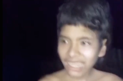 Moment boy from isolated tribe emerged from Amazon Rainforest and asked for fire