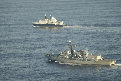 Royal Navy ships in Black Sea could defend Ukraine in peace mission from Russian attack, says Zelensky