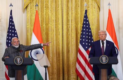 Modi deflects during rare press conference alongside Donald Trump at White House