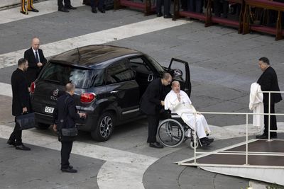 Pope Francis hospitalised in Rome with bronchitis, Vatican says