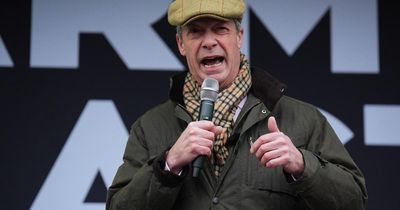 Nigel Farage spreads far-right conspiracy theory at farming rally