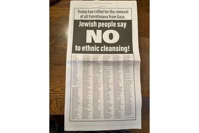 Hundreds of Rabbis Against Trump's Gaza Takeover Sign an Ad in The New York Times: 'Jewish People Say No to Ethnic Cleansing!'