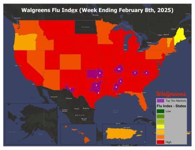 Flu Index Shows Cases Increasing For 4 Weeks In A Row. Here Are The 5 States Hit The Worst