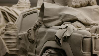 Dumped a ute? It's been turned into sand art at Mona