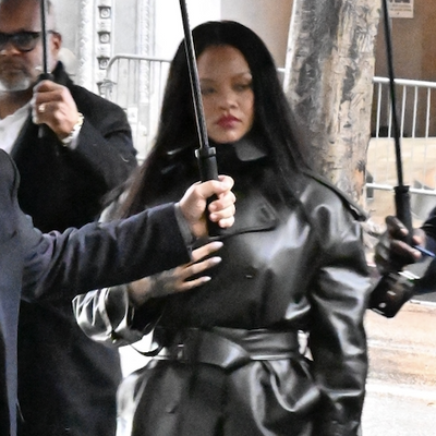 Rihanna Expertly Styles the Rich-Girl Trench Coat Trend With a $6,900 Bottega Veneta Bag