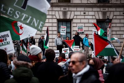 Thousands of pro-Palestine demonstrators march in London as eight arrested