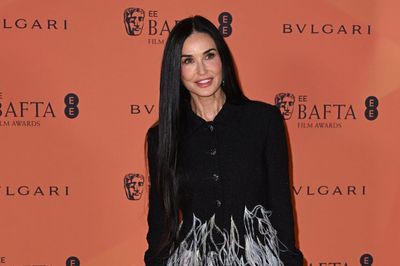 In Pictures: Demi Moore stuns in feathered dress at Bafta nominees’ party