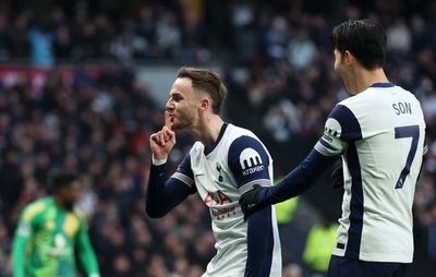 James Maddison ‘shushes’ Roy Keane as Tottenham star hits back at critics with goal celebration