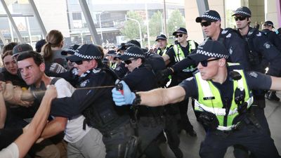 Police say pepper spraying 'peaceful' protester lawful