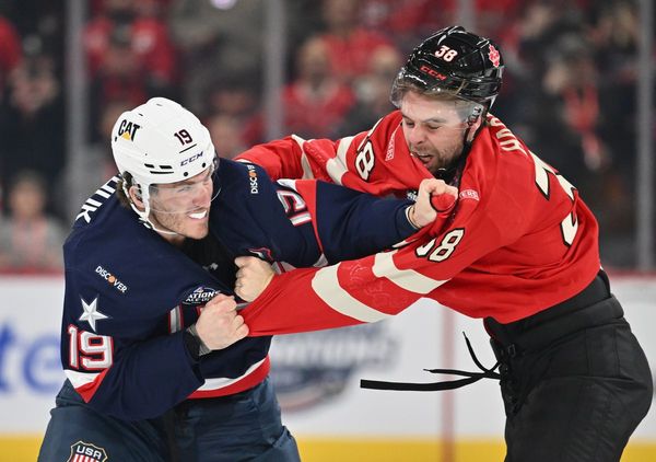 USA vs Canada ice hockey match descends into chaos with three fights in first nine seconds