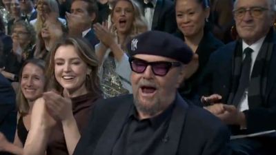 Jack Nicholson Rocked Sweet Yankees Hat While Nailing Adam Sandler Intro at 'SNL 50'