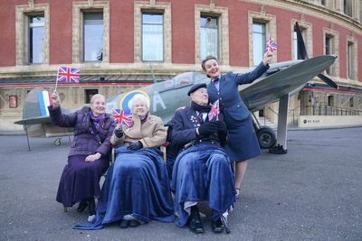 Veterans countdown to VE Day anniversary with full-size Spitfire replica