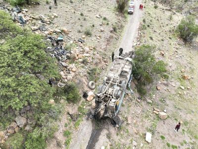 Bolivia bus crash: At least 31 dead and 14 injured after bus plunges off mountain road