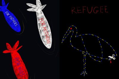 Ukrainian refugee’s artwork aims to ensure world ‘never forgets what Russia did’