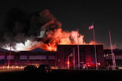 Huge fire erupts at industrial complex in Pennsylvania as residents shelter over toxic smoke fears