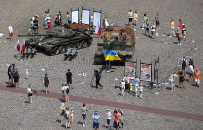 Polish prosecutors probe an exhibition of Russian armor from Ukraine that contained live explosives